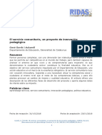 Servicio comunitario e innovacion pedagogica