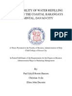 Marketability of Bottled Water in The Coastal Barangays of Mintal - Final Thesis