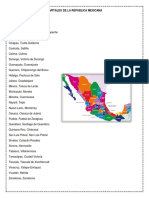Capitales de La Republica Mexicana