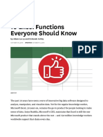 10 Must-Know Excel Functions