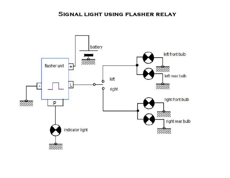 Signal Light Using Flasher Relay | PDF