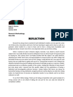Reflection: Research Methodology Educ 601