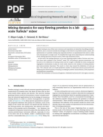 Mixing Dynamics For Easy Owing Powders in A Lab Scale Turbula Mixer