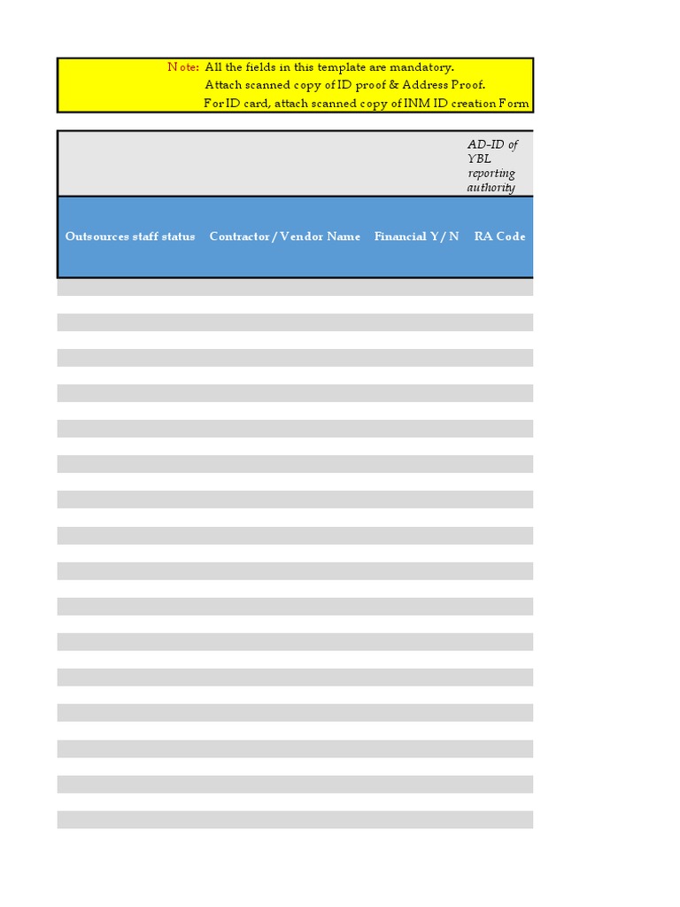 Outsource Staff Reporting Template | PDF | Identity Document | Official ...