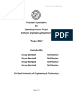 Proposal For Operating System Project Department of Software Engineering