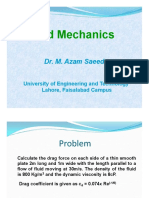 Fluid Mechanics: Dr. M. Azam Saeed