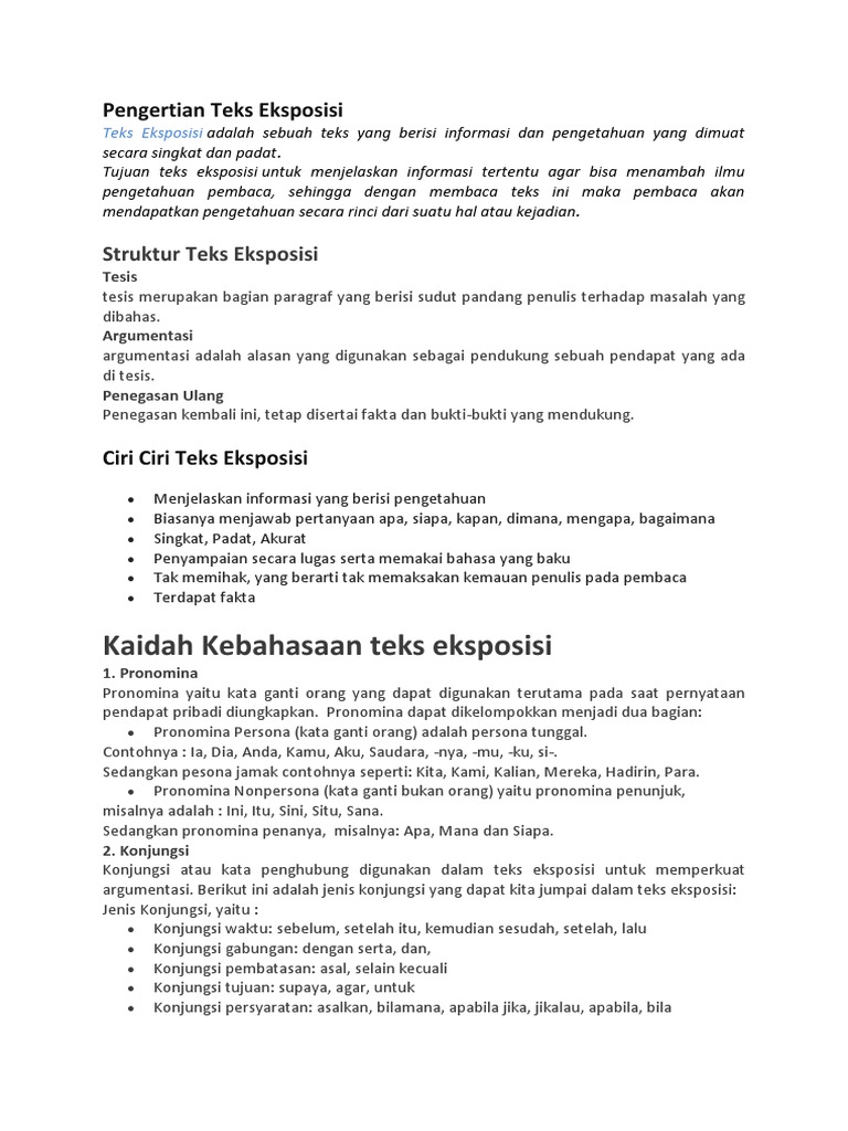Teks Eksposisi