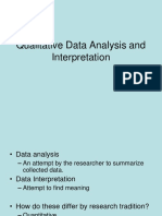 Data Analysis and Mixed Methods