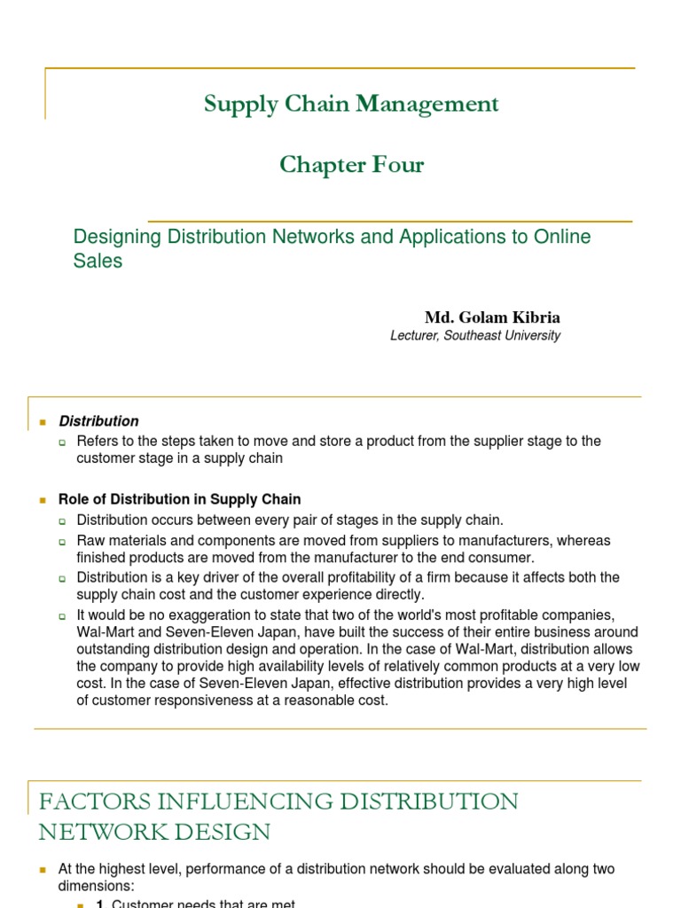 Chapter 4 Supply Chain Management Pdf Economies Of Scale Warehouse