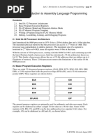 Lab 2: Introduction To Assembly Language Programming