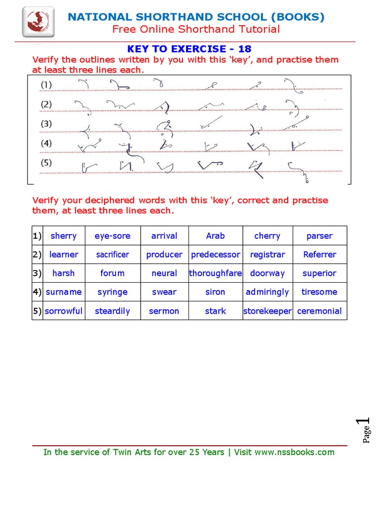 Free Shorthand Practice Key Guide | PDF