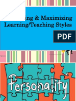 Identifying & Maximizing Learning/Teaching Styles