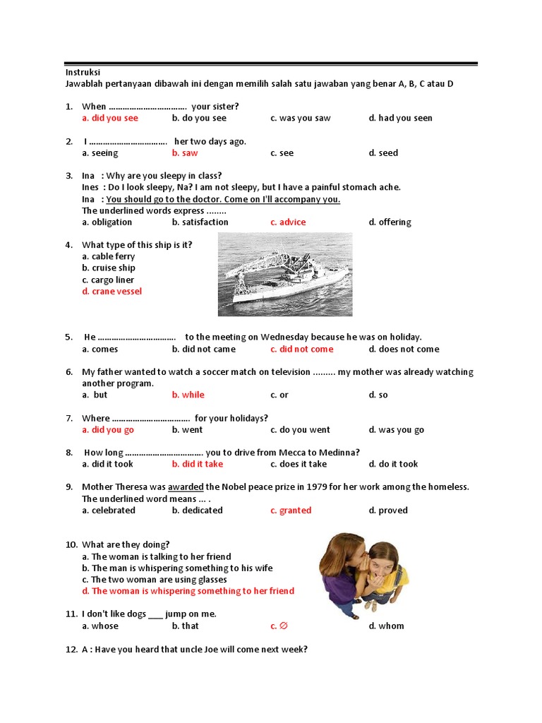 Soal Bahasa Inggris Maritim Kelas X Rms Titanic Water Transport