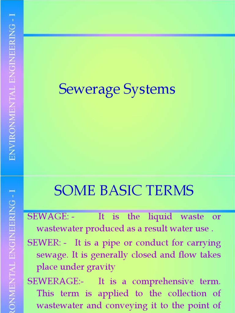 Sewage intelligence overview