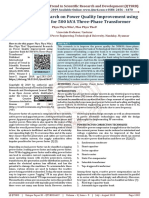 Experimental Research On Power Quality Improvement Using Capacitor Bank For 500 kVA Three Phase Transformer