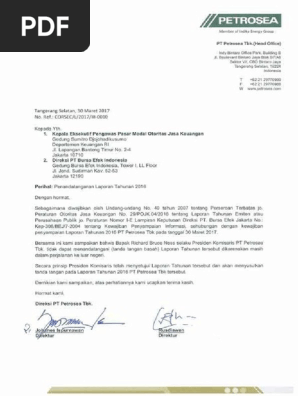 Ptro Annual Report 2016 Pdf Dividend Board Of Directors