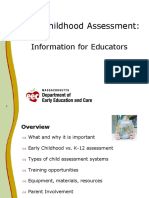 Early Childhood Assessment:: Information For Educators