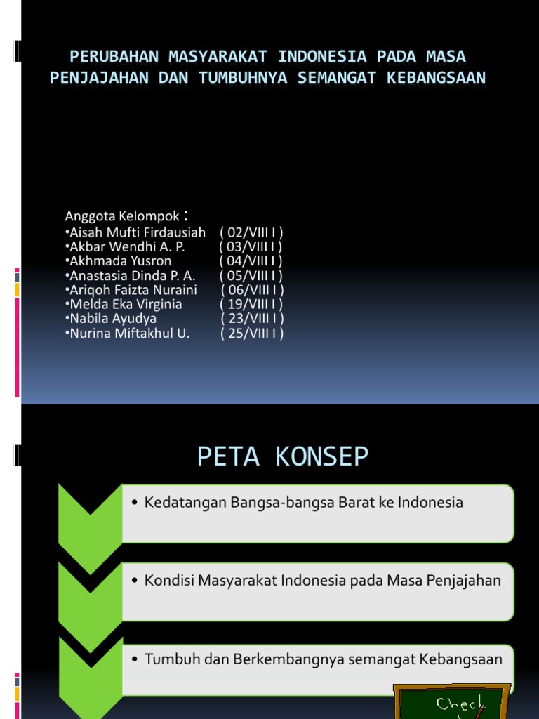 Perubahan Masyarakat Indonesia Pada Masa Penjajahan Dan Tumbuhnya