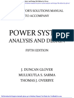 Solutions Manual For Power System Analysis and Design 5th Edition by Glover PDF
