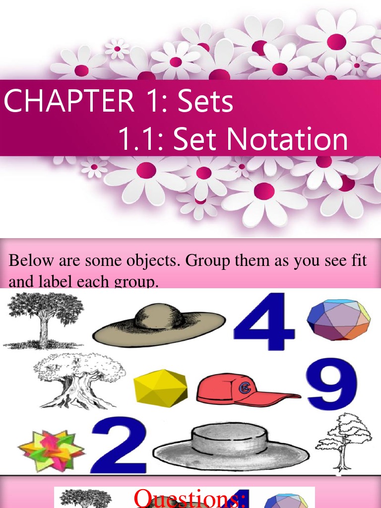 CHAPTER 1: Sets 1.1: Set Notation | PDF | Teaching Methods & Materials ...