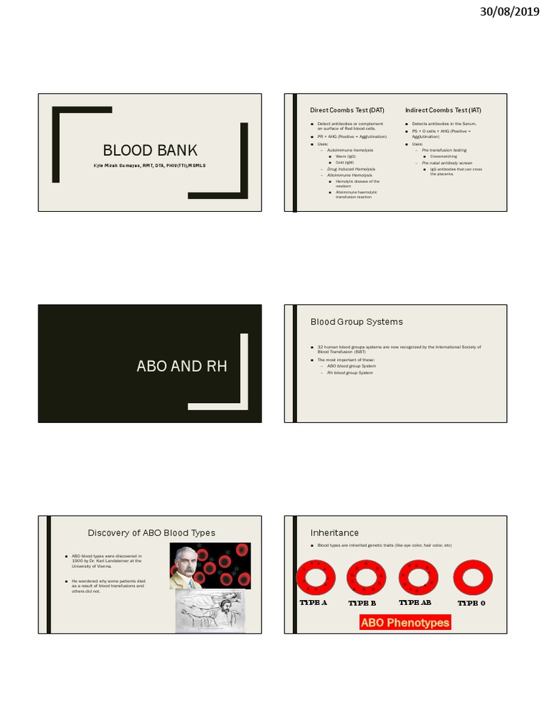 Blood Bank: Abo and RH | PDF | Blood Type | Animal Anatomy