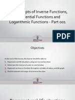 Key Concepts of Inverse Functions, Exponential Functions and Logarithmic Functions - Part 001
