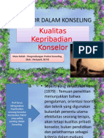 Kualitas Kepribadian Konselor