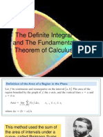 The Definite Integral and The Fundamental Theorem of Calculus