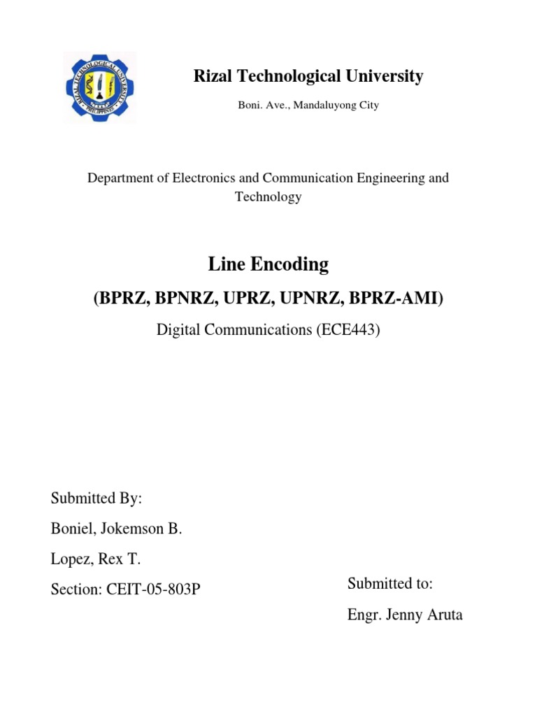 Line Encoding Techniques in ECE | PDF | Computers | Technology ...