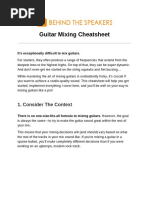 Guitar Mixing Cheatsheet