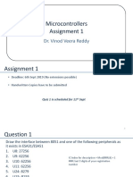 Microcontrollers Assignment 1: Dr. Vinod Veera Reddy