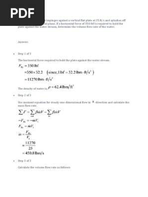 Contoh Soal Fluid Dynamics Momentum