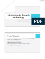 Yr2 - Lec 1 - Intro To Research Methodology - 2019