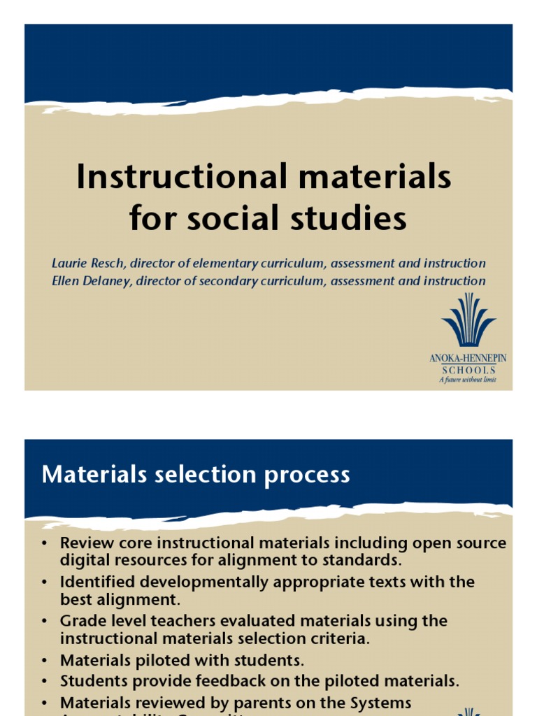 PP Instructional Materials For Social Studies | PDF | Advanced ...