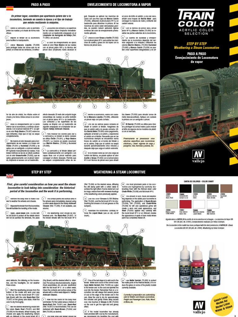 Vallejo Train Colors | PDF | Locomotora de vapor | Material rodante