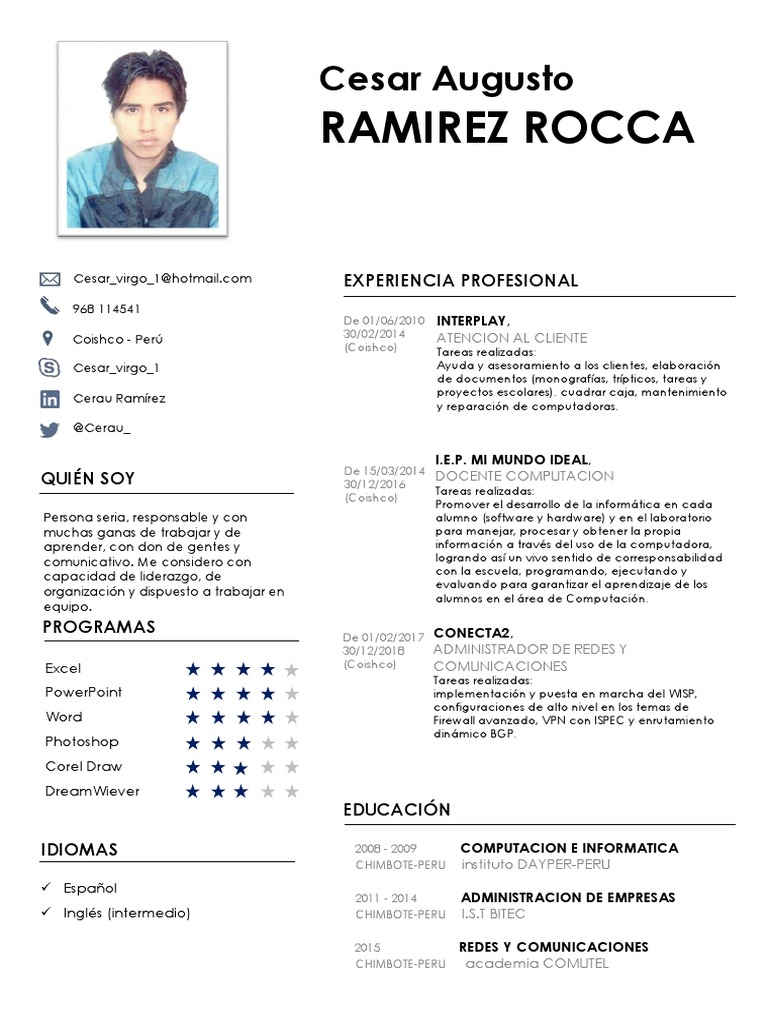 Curriculum vitae europeo image