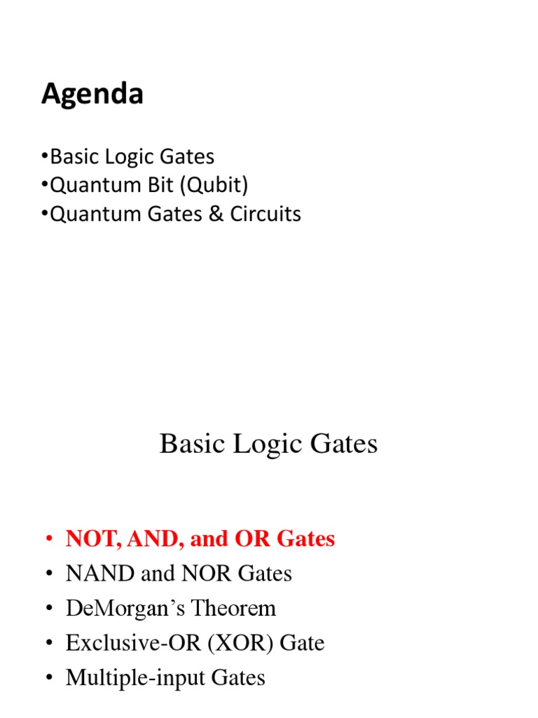 Overview of Quantum Gates and Circuits | PDF | Theoretical Computer ...