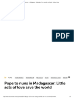 Pope To Nuns in Madagascar Little Acts of Love Save The World Print