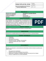 Guía de Laboratorio No 1-Circuitos en Corriente Directa PDF