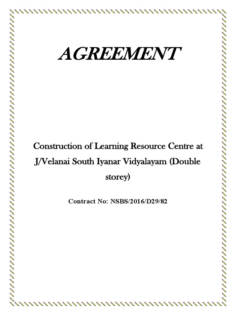 Learning Centre Construction Contract | PDF