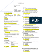 Tax Finals: Instruction: in Your Answer Sheet, Shade The Letter That