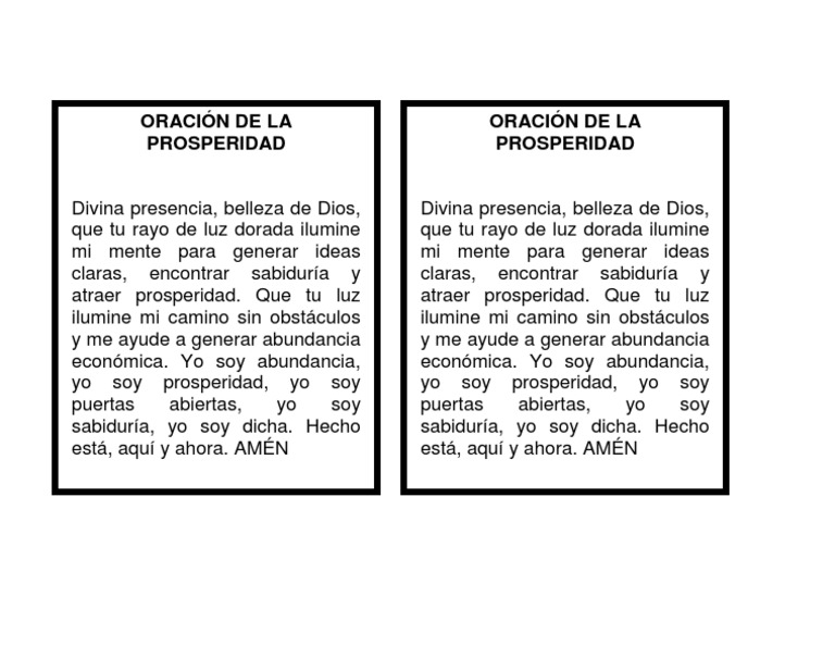 Oración para la Prosperidad y Abundancia | PDF | Religión y espiritualidad