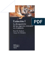 Paul Ehrlich Y Anne Ehrlich - Extincion I Y II. La Desaparicion De Las Especies Vivientes En El Planeta.doc