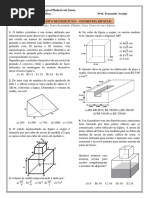 Lista de Exercícios Selecionados de Geometria Espacial