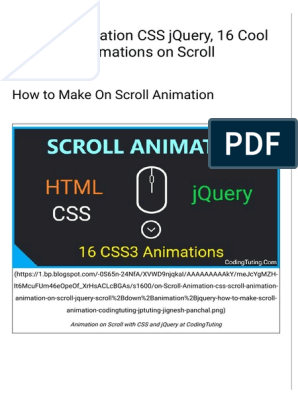 Scroll Animation | PDF | J Query | Cascading Style Sheets