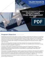 Global Supply Chain Management Iift: Program Objective