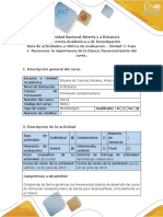 Guía de actividades y rúbrica de evaluación. Unidad 1 Fase 1- Reconocer la importancia de la Danza. Reconocimiento del curso