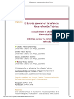 El Estrés Escolar en La Infancia - Una Reflexión Teórica