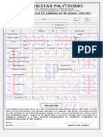 Santiniketan Polytechnic: Application Form For Admission For The Session: - 2018-2019