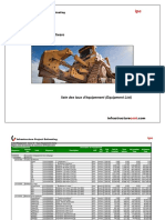 910 - Liste Des Taux D'équipement Equipment List